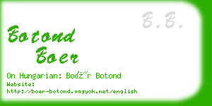 botond boer business card